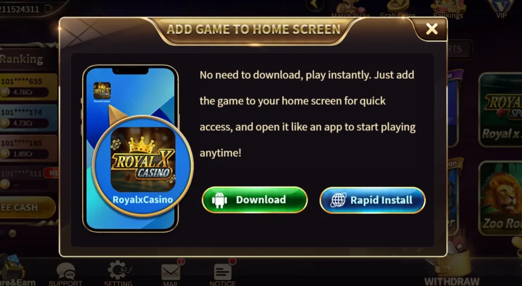Royal X 777 Download